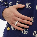 Gucci Men's Icon Band Ring in 18Kt Yellow Gold/Zirconia