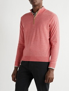 Peter Millar - Excursionist Flex Wool-Blend Half-Zip Sweater - Pink