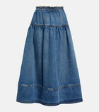 Ulla Johnson Astrid denim midi skirt