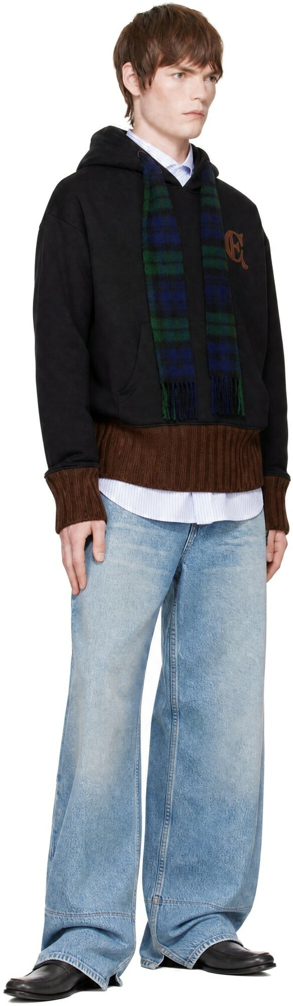 EGONlab Black Scarf Hoodie