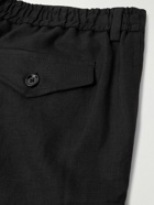 Dolce&Gabbana - Wide-Leg Linen Cargo Shorts - Black