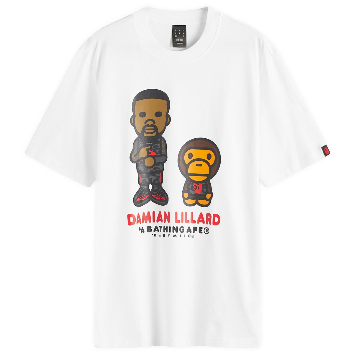 Adidas Bape X Dame 9 T-Shirt in White adidas