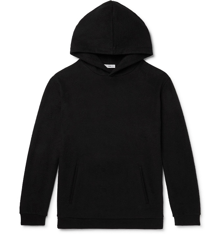 Photo: SSAM - Cotton and Camel Hair-Blend Hoodie - Black