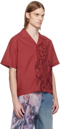KidSuper Red Hand Stitched Woman Shirt