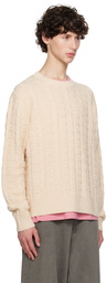 Acne Studios Off-White Cable Sweater