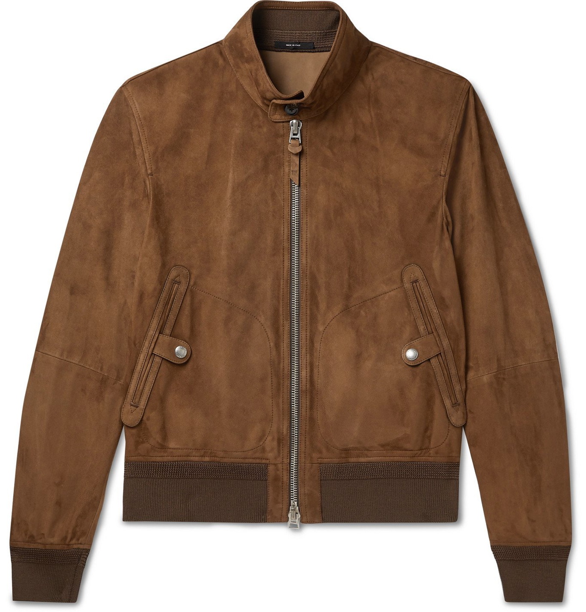FORD - Suede Bomber Jacket - Brown TOM FORD