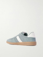 TOM FORD - Archer Leather-Trimmed Suede Sneakers - Blue