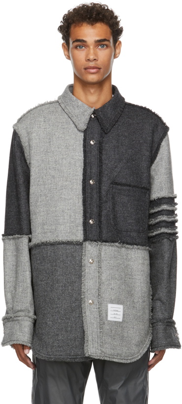 Photo: Thom Browne Shetland Wool Quarter-Split 4-Bar Button Jacket