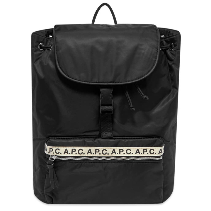 Photo: A.P.C. Repeat Logo Clip Backpack