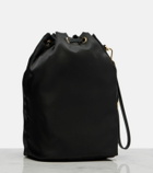 Prada Re-Nylon leather-trimmed bucket bag