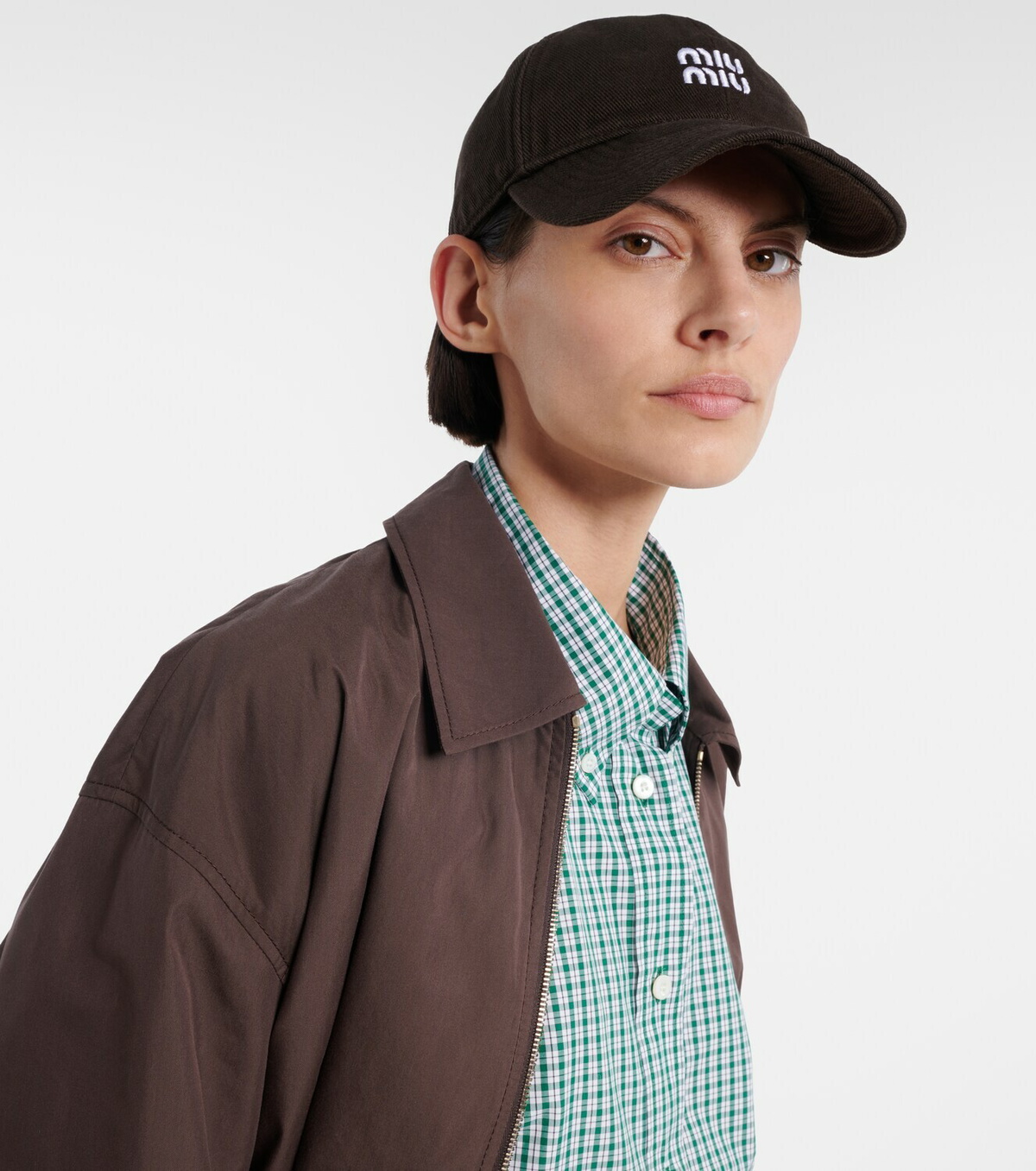 Miu Miu Logo cotton baseball cap