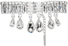 AREA Silver Baguette Drop Choker