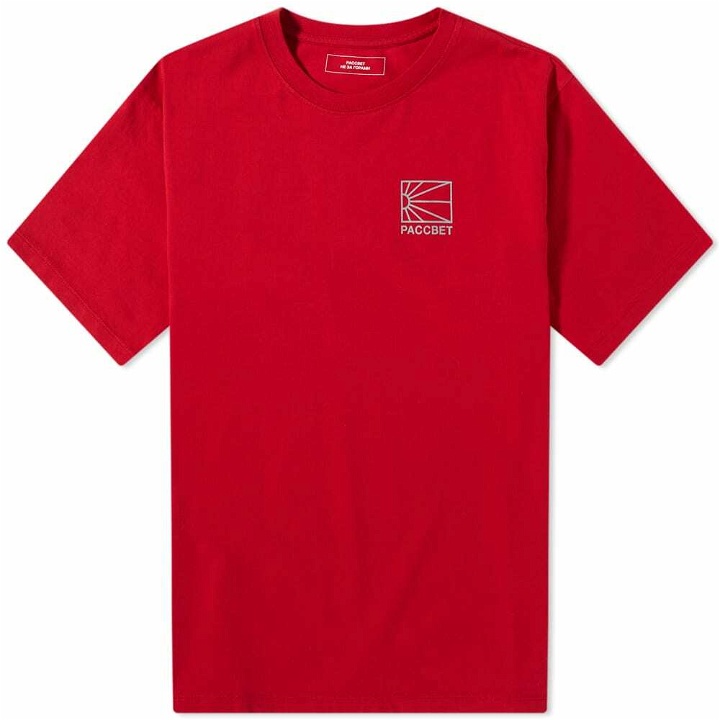 Photo: PACCBET Men's Logo T-Shirt in Red