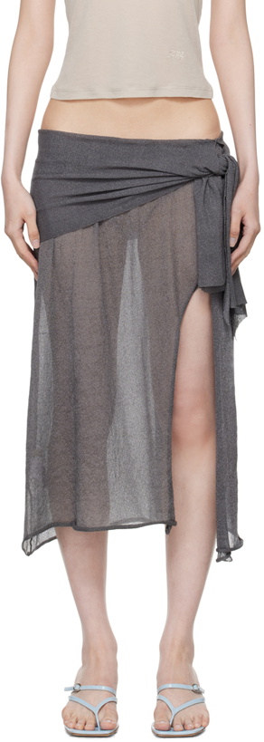 Photo: Paloma Wool Gray Dakota Midi Skirt