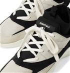 Fear of God Essentials - Leather-Trimmed Suede and Mesh Sneakers - Gray