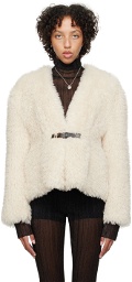 Recto Off·White Belted Faux-Shearling Jacket