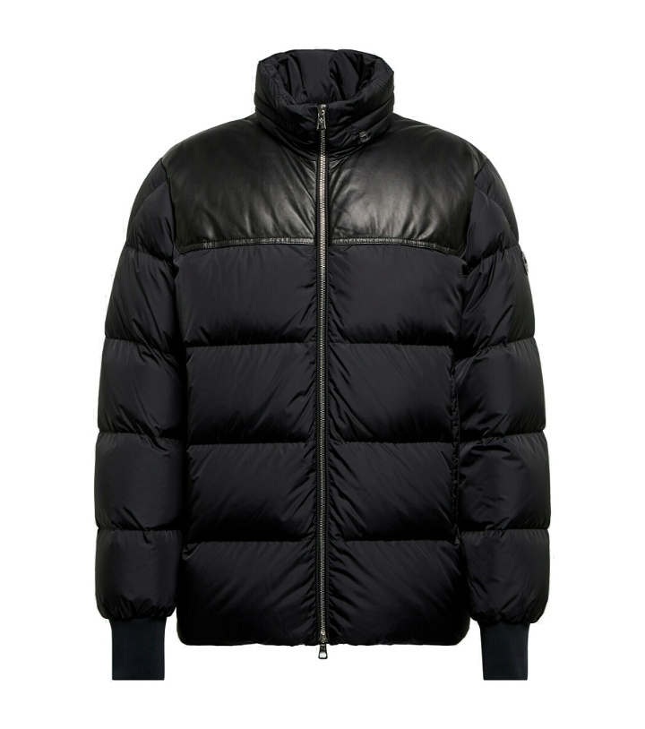 Photo: Moncler - Bugrane leather-trimmed down jacket