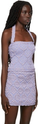 Gauntlett Cheng SSENSE Exclusive Purple Knit Bandage Tank Top