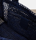 Chloé Summer Banana East-West raffia tote bag