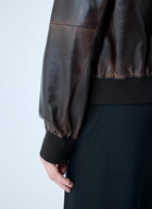 Prada Leather Hooded Jacket