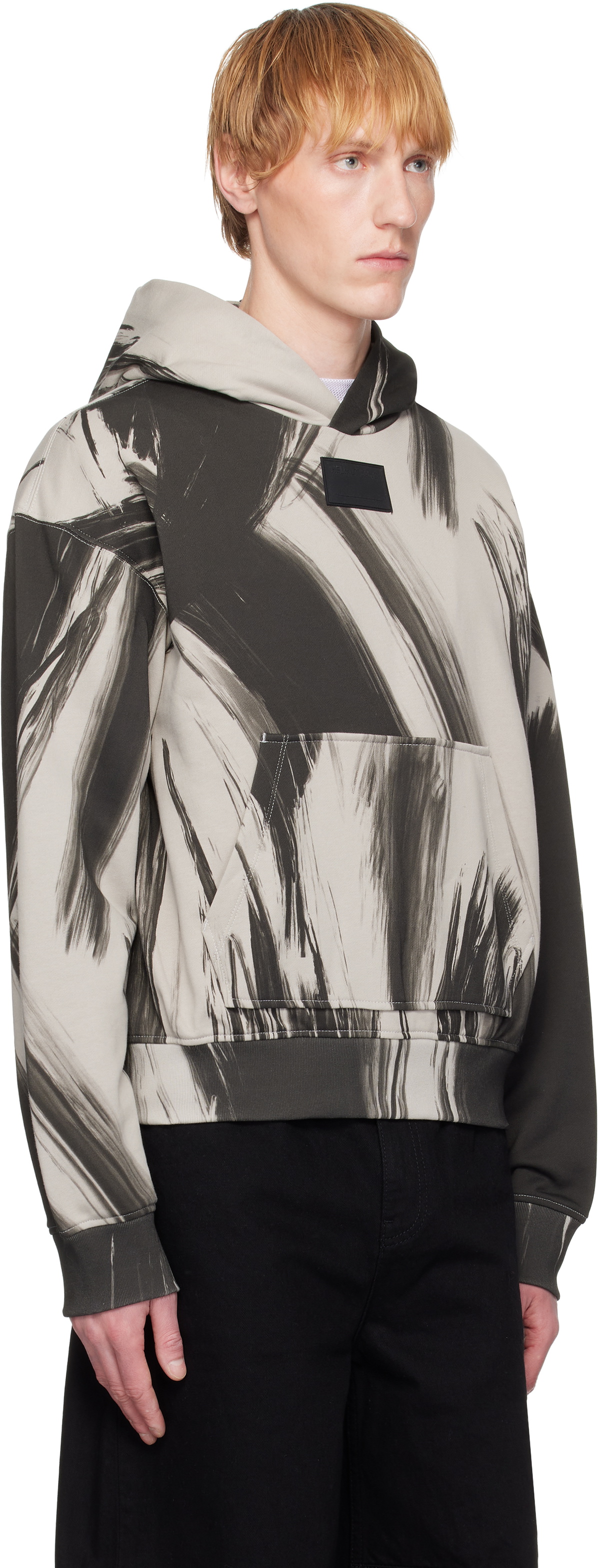 Helmut Lang Gray Feather Studio Hoodie