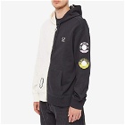 Fred Perry x Raf Simons Patch Zip Hoody in Black