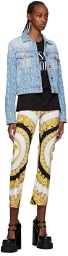 Versace Underwear White & Gold Barocco Leggings