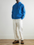 Carhartt WIP - American Script Logo-Embroidered Cotton-Blend Jersey Hoodie - Blue