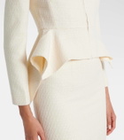 Roland Mouret Peplum bouclé jacket
