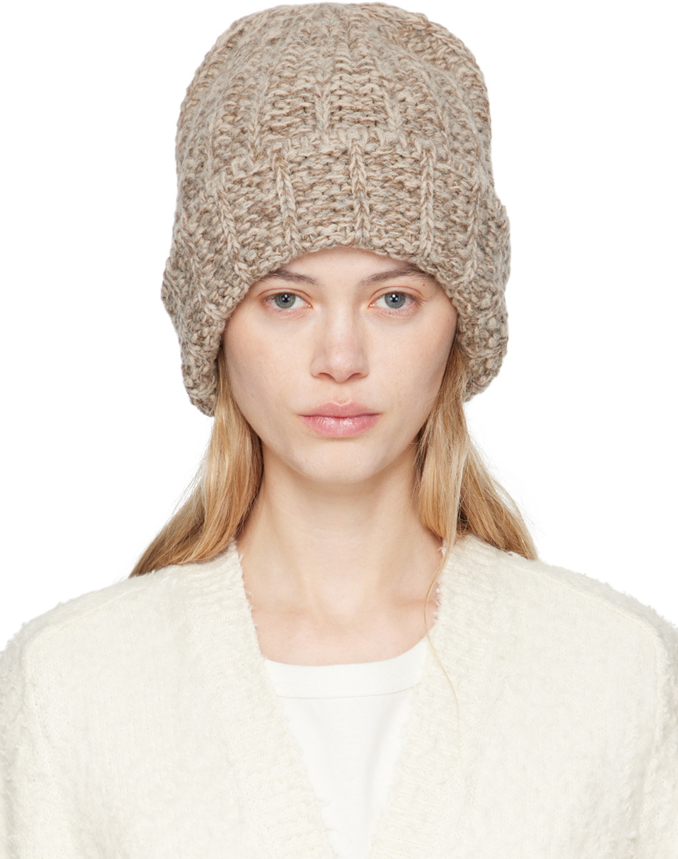 Maison Margiela Beige Shetland Wool Beanie