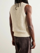 Corridor - Open-Knit Organic Cotton Sweater Vest - Neutrals