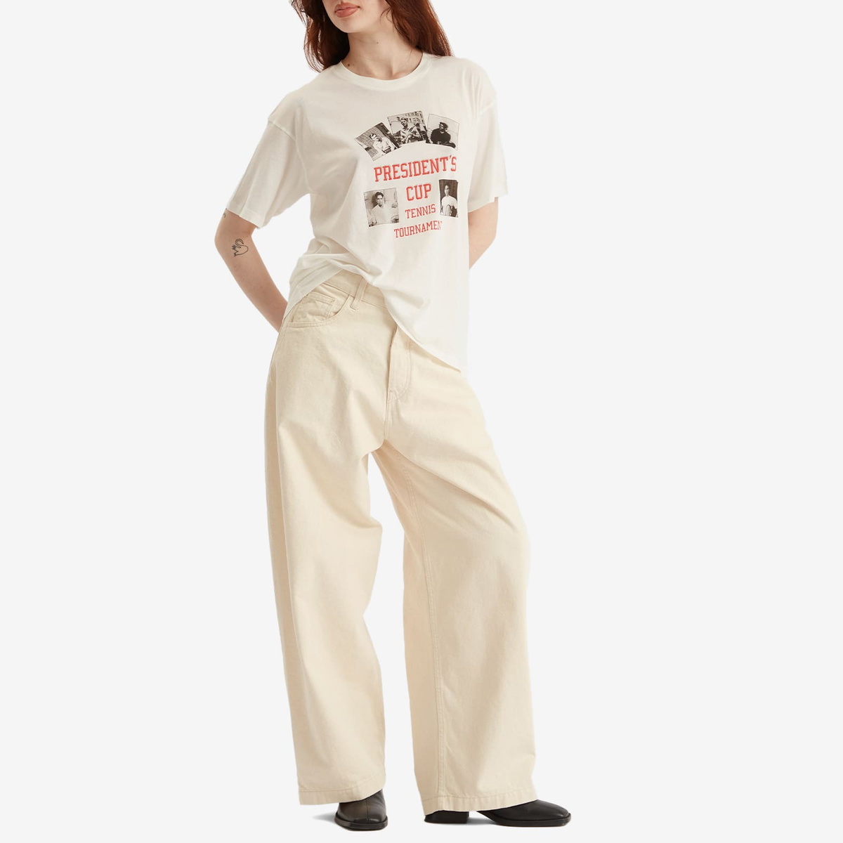 Bode Women's President Cup T-Shirt in Cream