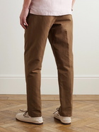 Orlebar Brown - Carsyn Tapered Pleated Linen and Cotton-Blend Suit Trousers - Brown