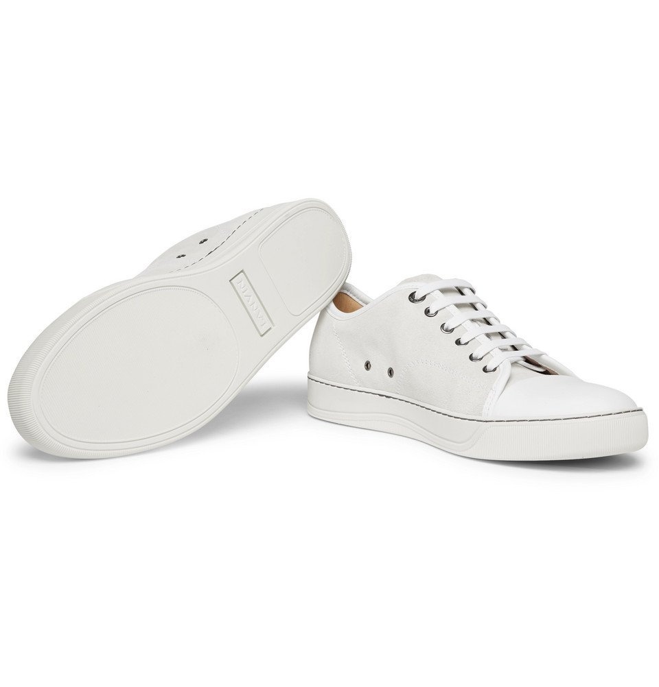 Lanvin - Cap-Toe Suede Sneakers - - Off-white Lanvin