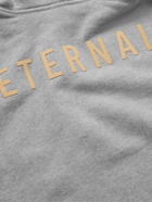 Fear of God - Eternal Logo-Flocked Cotton-Jersey Hoodie - Gray