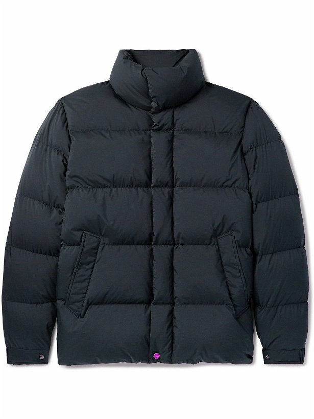 Photo: Kiton - Quilted Shell Down Jacket - Blue