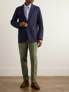 Drake's - MK-I Games Cotton-Seersucker Blazer - Blue