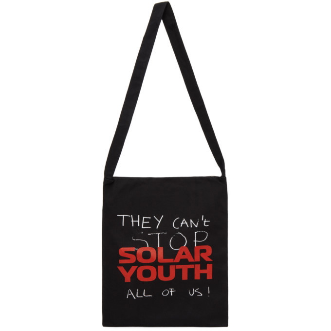 Photo: Raf Simons Black Denim Cant Stop Solar Youth Tote