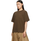 sacai Brown Cotton Jersey T-shirt