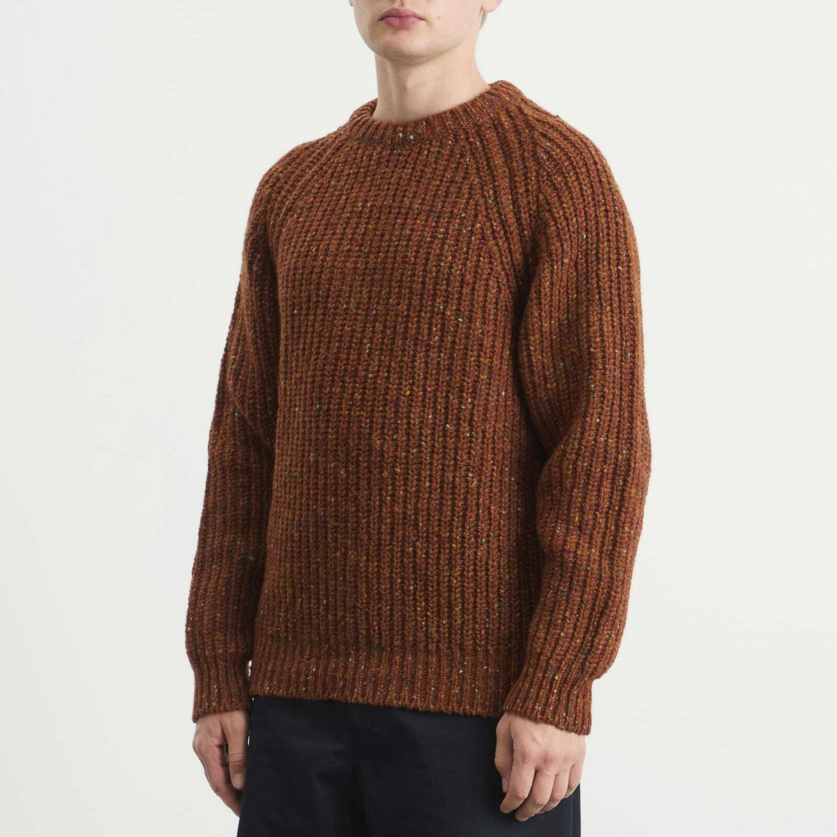 Howlin by Morrison Men's Howlin' Taste Of The Future Rib Crew Neck Jumper in Mars