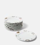 Fornasetti Astronomici set of 12 porcelain dinner plates