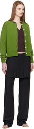 &Daughter Green Ada Crewneck Cardigan