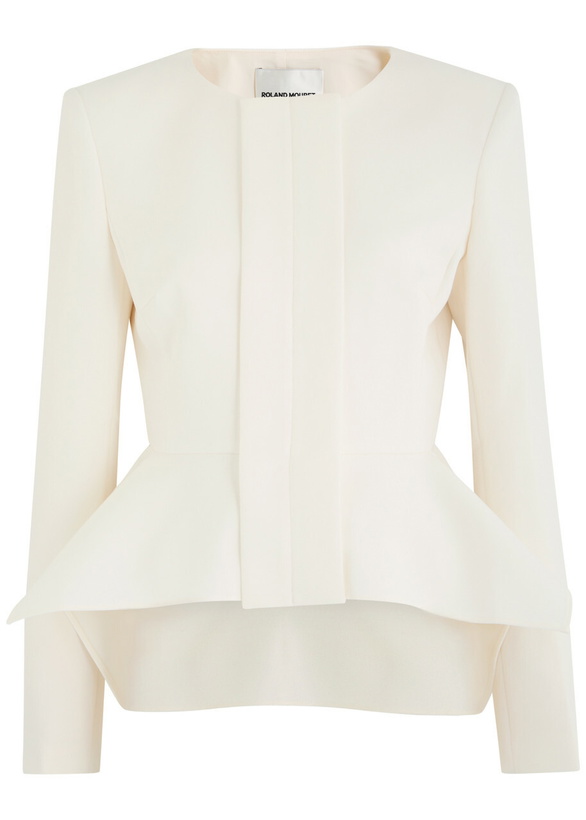 Photo: Roland Mouret Peplum Crepe Jacket Cream
