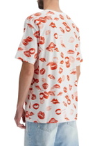 BALMAIN "kiss all over print t White