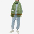 Acne Studios Women's Vally Solid Logo Scarf in Grass Green