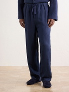 Derek Rose - Sicily 1 Linen-Canvas Pyjama Set - Blue