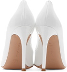 Gianvito Rossi White Patent Gianvito Pumps