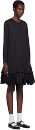 Comme des Garçons Comme des Garçons Black Polyester Smooth & Nylon Hard Tulle Midi Dress
