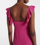 Chloé Ruffled silk midi dress