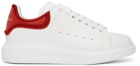 Alexander McQueen White & Red Oversized Sneakers